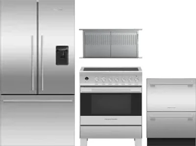 4 Piece Package Includes Refrigerator, Range, Hood And Dishwasher